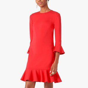 NWT Kate Spade Ponte Flounce Shift Dress